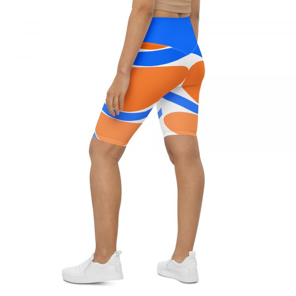 Blue and Orange Biker Shorts