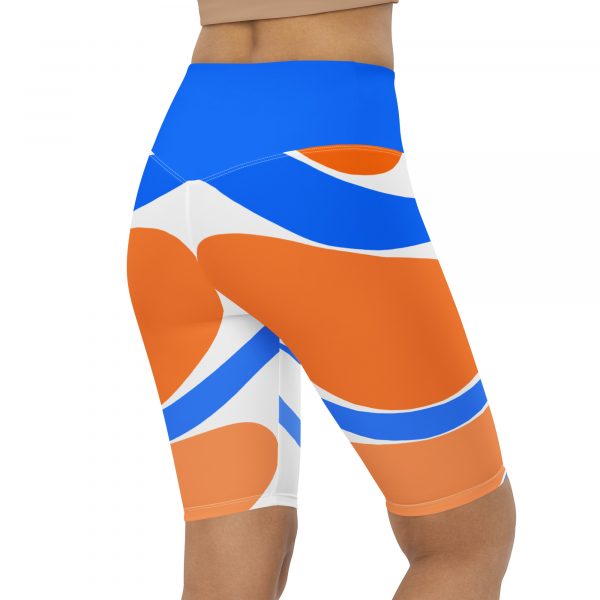 Blue and Orange Biker Shorts