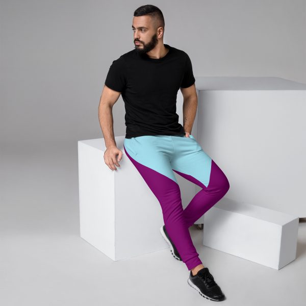 Blue and Purple Men's Joggers