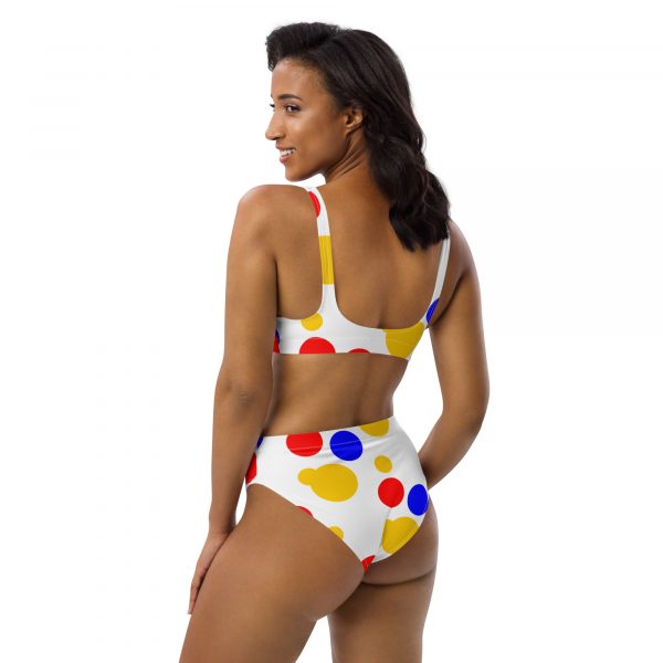 Polka Dot Recycled High-Waisted Bikini