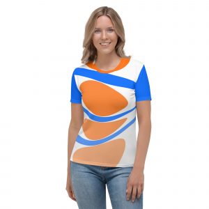Blue and Orange Women's T-shirt