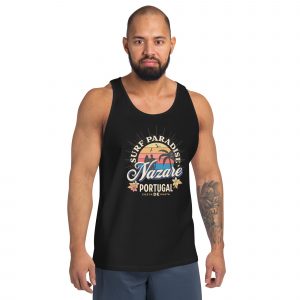 Nazare Beach, Portugal Unisex Tank Top for Surfers