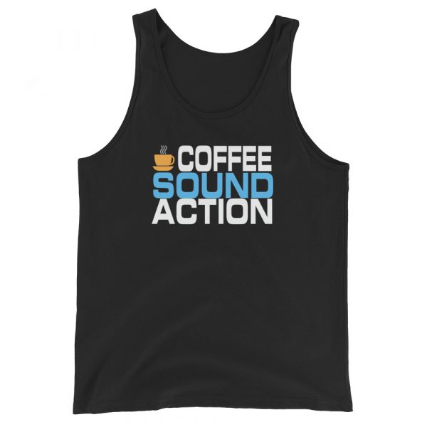 Coffee Sound Action Unisex Tank Top for Sound Engineers