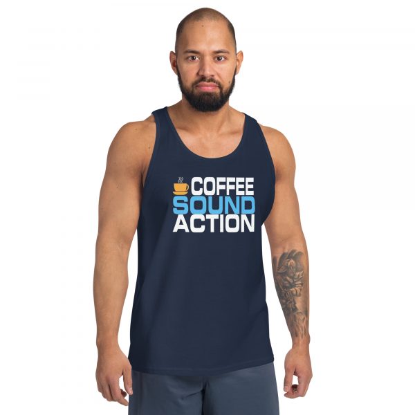 Coffee Sound Action Unisex Tank Top for Sound Engineers