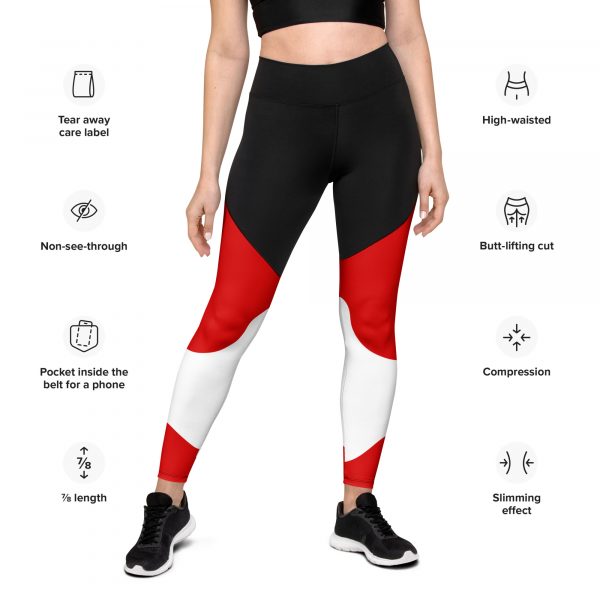 Red Workout Leggings for Women