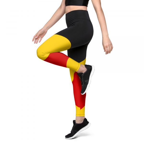Red and Yellow Leggings for Women