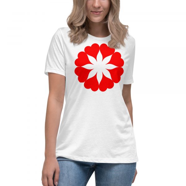 Circle of Hearts Women's Relaxed T-Shirt For Valentines Day