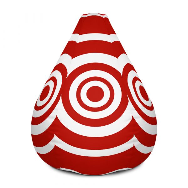Large Red Target Bean Bag Cover