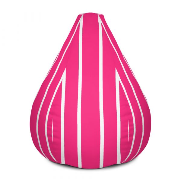 Large Pink Striped Bean Bag Cover