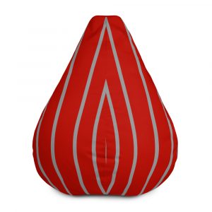 Red Striped Bean Bag Cover
