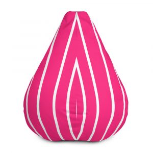 Pink Striped Bean Bag Cover