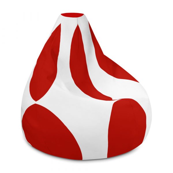Large Red and White Bean Bag Cover