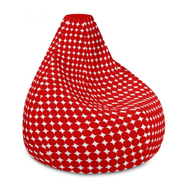 Large Red Dotted Bean Bag Cover