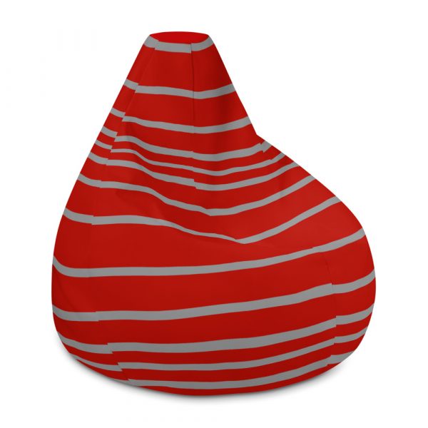 Large Red Lined Bean Bag Cover