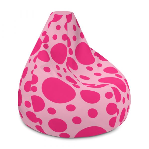 Large Pink Polka Dot Bean Bag Cover