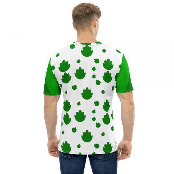 green leaf pattern mens t-shirt