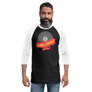 vinyl collector 3/4 sleeve t-shirt